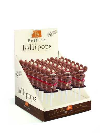 [08030620] ELAN RALPH MILK COLOURED CHOCOLATE LOLLIPOP 15CM 24 X 35 GR