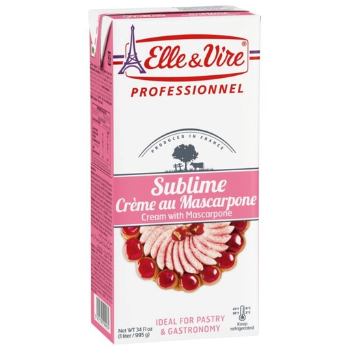 [06100233] ELLE & VIRE SUBLIEME MASCARPONECRÈME 6 X 1 LITER = LITER
