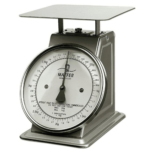 [60524096] MECANISCH MATFER SCHAAL MET PLAAT 30KG PER 100GR