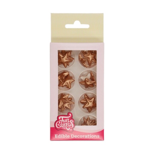 [08053761] FUNCAKES ETOILES BRONZE EN SUCRE 24 PCES
