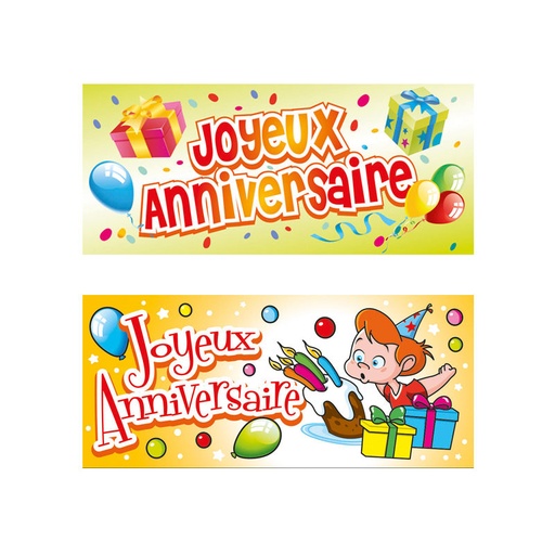 [08081071] 1058924 PLAQUETTE JOYEUX ANNIVERSAIRE 24PCES ***S/CDE***