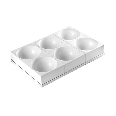 [51661045] SILIKOMART SET DEMI-SPHERES EN SILICONE ZUCCOTTO Ø180 HT90MM VOLUME 6 X 1570ML