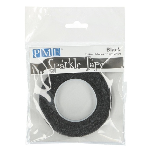 [08053786] PME RUBAN FLORAL ADHESIF NOIR BRILLANT 12MM 18.3M