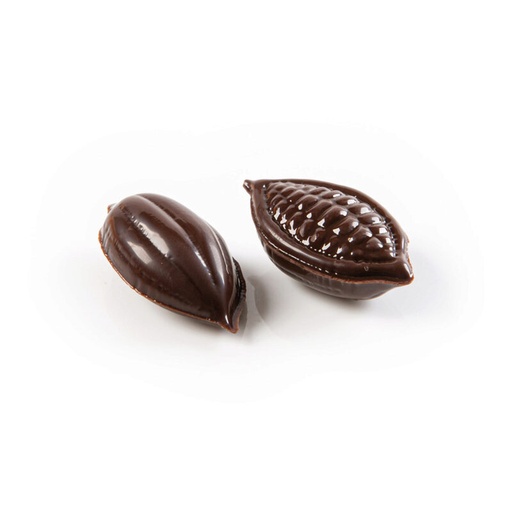 [08053998] 2034376 FEVE DE CACAO 3D CHOCOLAT 20X38MM 96 PCES