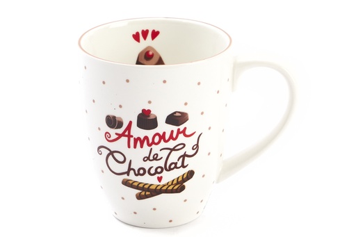 [61700497] +MUG "AMOUR DE CHOCOLAT" H10,5CM