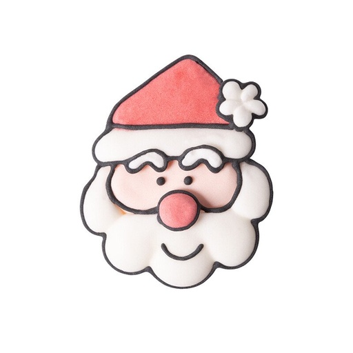[08054934] 1014507 TÊTE DE PÈRE NOËL 4X4,5CM 48PCS ***S/CDE***