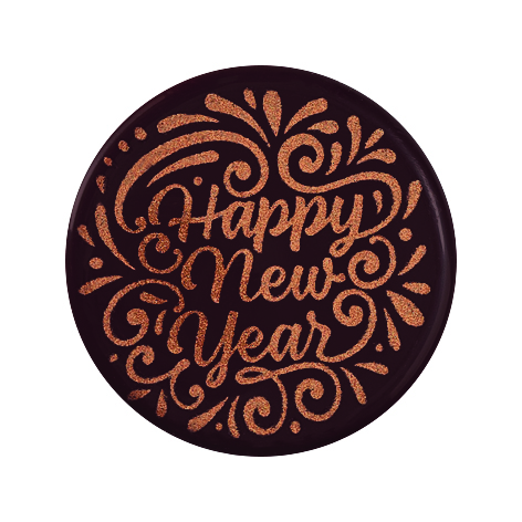 [08058094] 088046 ROUND PCB CN HAPPY NEW YEAR Ø 3CM 88PCS ***S/CDE***