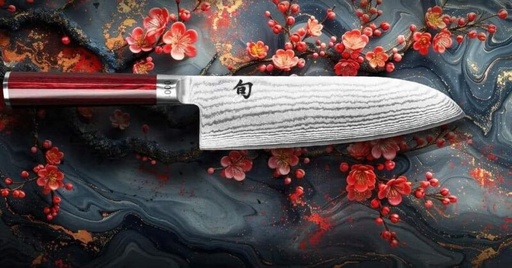 [60251015] KAI SHUN CLASSIC RODE SANTOKU 19CM *BEPERKTE OPLAGE* - DM-0717RD