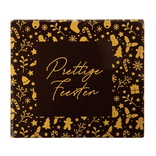 [08082158] 2015494 EMBOUT DE BÛCHE PRETTIGE FEESTEN DESSIN DORE9X8CM 40 PCES