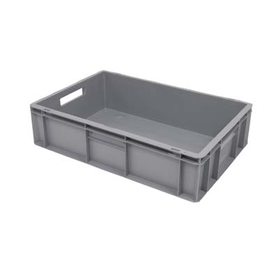 [50611110] PLASTIEK BAKJE 60X40 H15 VOL BODEM GRIJS 28L=STUK