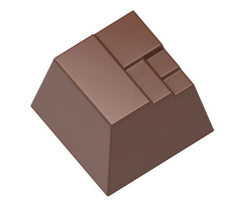 [70409506] MOULE À CHOCOLAT CARRÉ DESIGN  CW1557 3X8 -- 11.75GR
