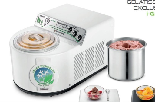 [62250574] NEMOX SORBETIERE GELATO BLANCHE EXCLUSIVE  I GREEN 1.7 L  220V-240V **NEW**