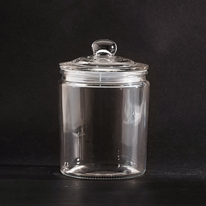[60200701] GLASS CANDY BOX WITH AIRTIGHT LID 1.1L Ø13.5X22CM
