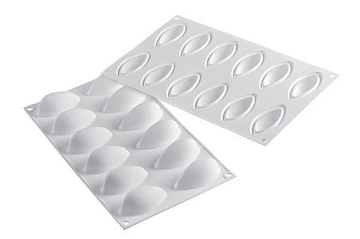 [70408094] SILIKOMART WHITE GN1/3 QUENELLE MOLD 24