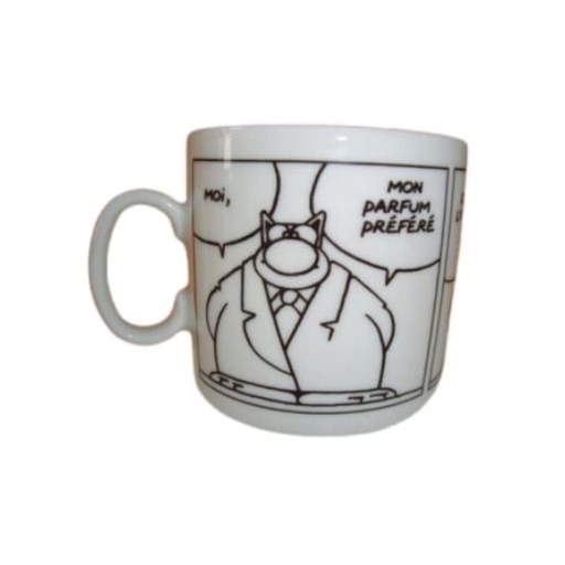 [60230914] LE CHAT MUG BLACK AND WHITE MOI MON PARFUM 30CL P.GELUCK