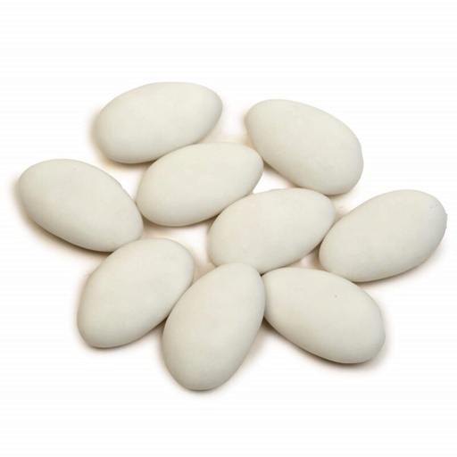 [70407526] VANPARYS DRAGEE WHITE MATTE CHOCOLATE 1KG