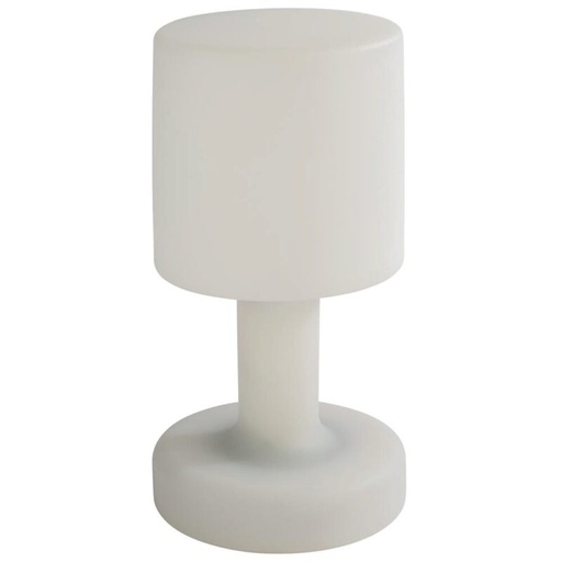 [60252107] APS LAMPE LED POLY ABAT-JOUR A/CABLE DE RECHARGE & TELECOMMANDE A/BATTERIE -HT25CM