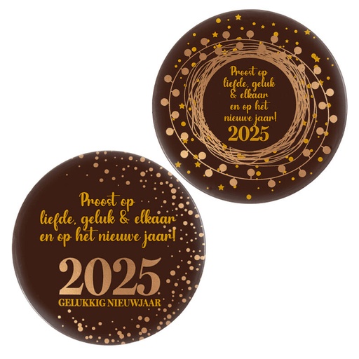 [08031621] 14836 NIEUWJAARSBRIEF NL  Ø 12 CM 10 STUKKEN = DOOS