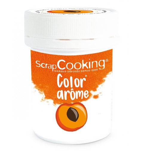 [08055668] SCRAPCOOKING COLORANT AROME ALIMENTAIRE ORANGE/ABRICOT 10GR