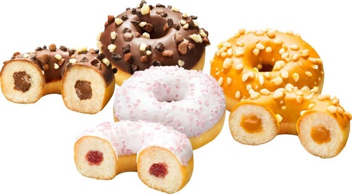 [05101995] ❄️B & B 35086 MINI DONUT ASSORTED FILLED 60 (3 X 20PCES) X 32GR