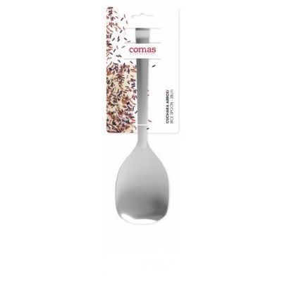 [57659130] COMAS 18/10 RVS RIJSTLEPEL 28CM MET HAAK