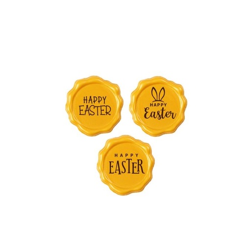 [08058356] 2069193 HAPPY EASTER STAMP 3.8 CM 120PCS ***S/CDE***