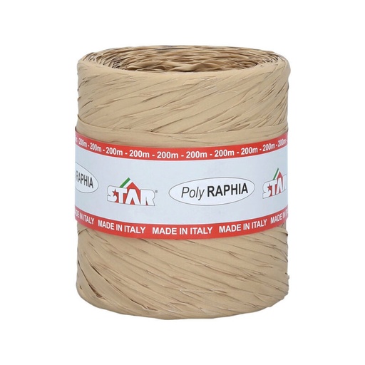 [70407785] POLY RAPHIA 15MM X 200M BEIGE R16