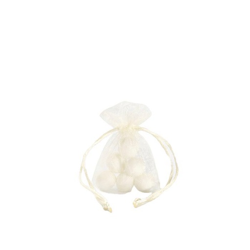 [70409941] SACHET DE 10 POCHETTES ORGANZA CREME 10X7CM