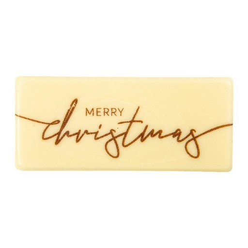 [08054962] 15535 PLAATJE 'MERRY CHRISTMAS' 8X3,5CM 60STKS ***OP BESTELLING***