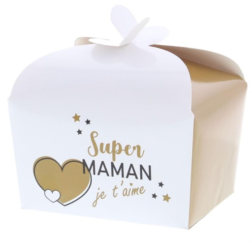 [60100480] BOÎTE PAPILLON 500 GR. "GOLDEN HEART" SUPER MAMAN 100X125XHT105MM