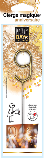 [70409011] Gold Sparkler Number 9