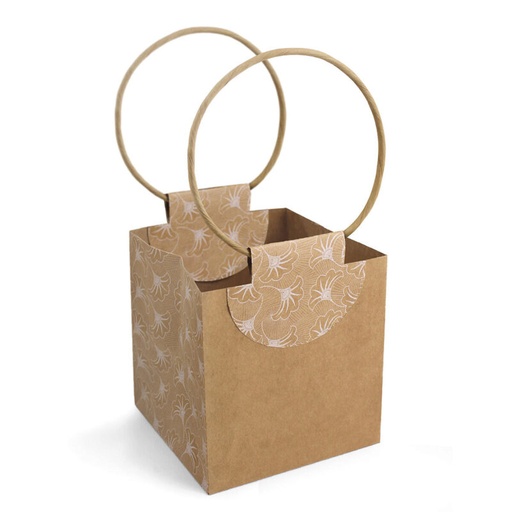 [61700169] SAC PAPIER KRAFT AVEC ANSES EN CORDELETTES  180X180XH/180MM 10PCES