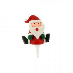 [08075521] PATISDECOR ZITTEND KERSTMAN OP STOKJE=STUK