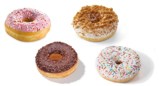 [02060291] ❄️DAUPHINE 4250905 PARTY DONUT BOX ASSORT 48 X 56GR