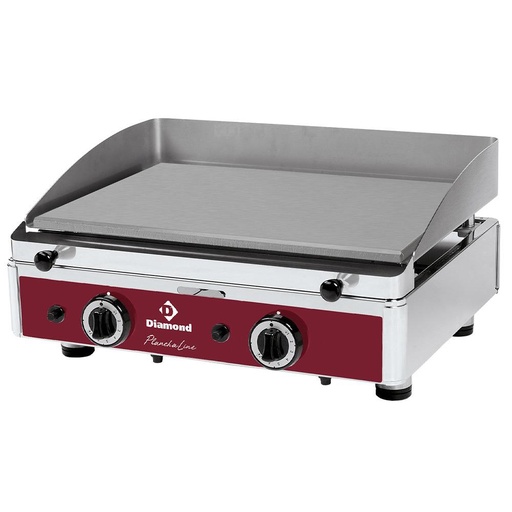 [32900459] DIAMOND PLANCHA ACIER 15MM - GAZ - 2X2.9KW -555X400MM - EXT.620X510XH305MM