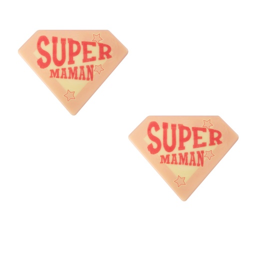 [08054539] 2010822 SUPER MAMAN 45X35MM CHOCOLATE PLATE 120 PCES