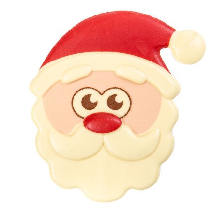 [08054407] 2015498 PLAQUETTE VISAGE PÈRE NOEL CHOCOLAT 10CM 10PIÈCES ***S/CD***
