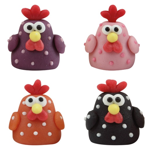 [08031503] 1051761 POULE DE PAQUES MASSEPAIN HT3CM 42PC ***S/CDE***