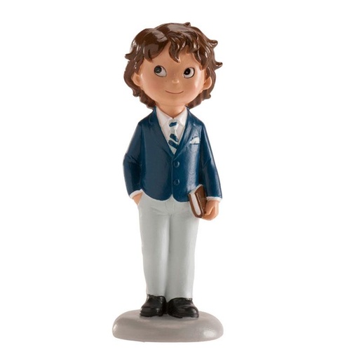[60200061] FIGURINE COMMUNIANT"PEDRO" AVEC MISSEL H/13CM