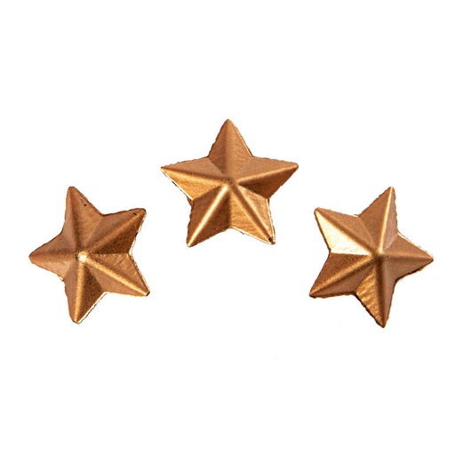[08082187] 2015870 DARK CHOCOLATE RELIEF BRONZE STAR 25MM 128PCS