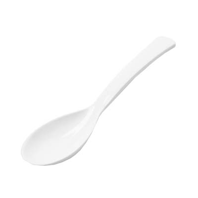 [53422965]  24 CM WHITE PLASTIC SALAD SPOON