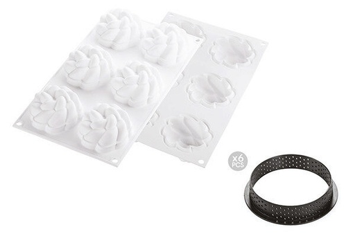[51657458] KIT SILIKOMART TAART RING BLOEM  80MM