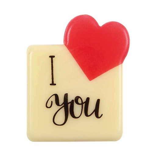 [08074241] 2068501 PLATE I LOVE YOU 30X35MM 120PCS