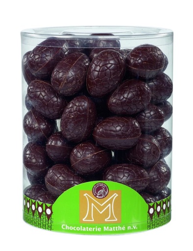 [13030356] CREUX OEUF CHOCOLAT NOIR EN TUBO 6CM 52 X 18GR