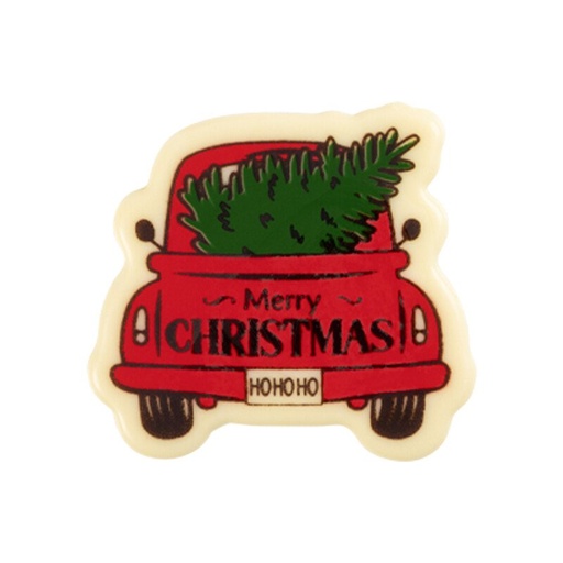 [08054953] 15457 AUTO MERRY CHRISTMAS 4,8X4,4CM 75STKS ***OP BESTELLING***