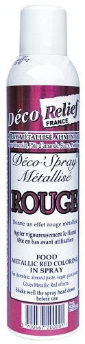 [08074061] DECO-RELIEF KLEUR IN METALLIC ROOD SPRAY 300ML