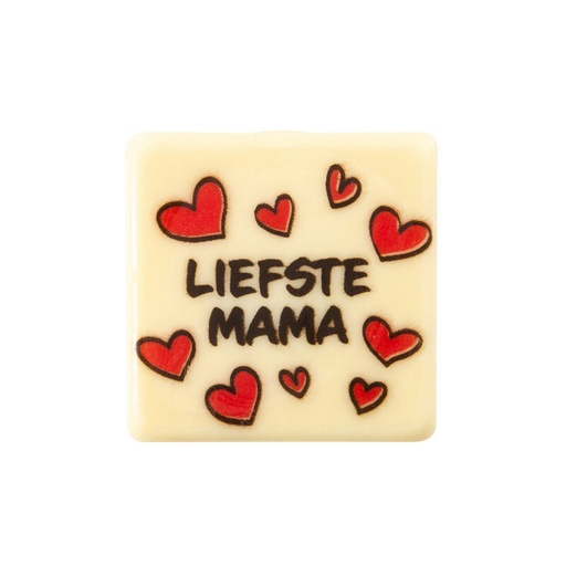 [08053947] 2011072 PLAQUETTE LIEFSTE MAMA CARRE 3CM CHOCOLAT BLANC 120 PCES ***S/CDE***