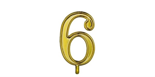 [70409020] GOUDEN CIJFERS 6 10 STUKS