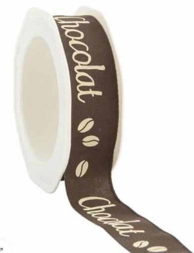[61304703] "CHOCOLATE" BROWN RIBBON 25 MM X 15M FOST+ INCLUDED