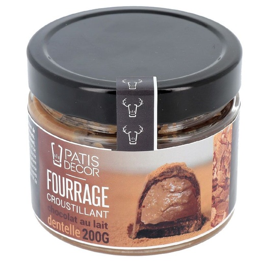 [08075525] FOURRAGE CROUSTILLANT AU CHOCOLAT AU LAIT ET FEUILLETINE 200G